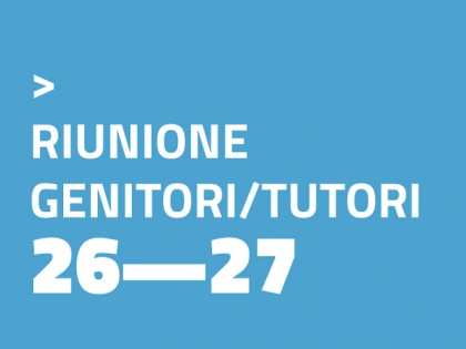 RIUNIONE GENITORI / TUTORI A.S. 2026-2027